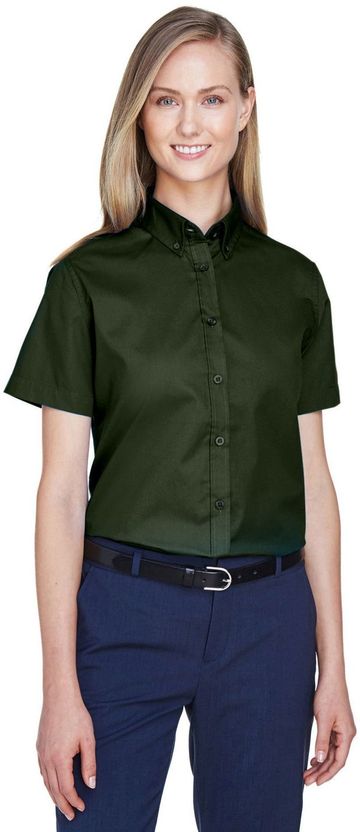 Core 365 Ladies' Optimum Short-Sleeve Twill Shirt