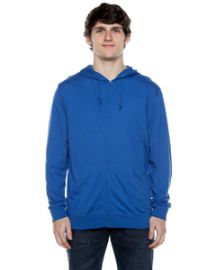Beimar Unisex 4.5-ounce. Jersey Long-Sleeve Full-Zip Hooded T-Shirt