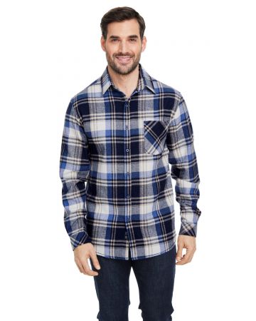Burnside Woven Plaid Flannel With Biased Pocket&nbsp; Long-Sleeve Shirt