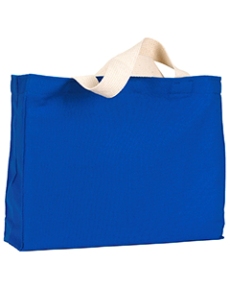 Bayside 12-ounce. Cotton Canvas Medium Gusset Tote Bag - 14 1/2"w x 11"h x 4"d