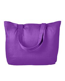 BAGedge Cotton Twill Horizontal Shopper Tote Bag - 18 1/2” W x 13”W x 4”D