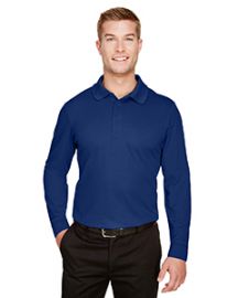 Devon & Jones CrownLux Performance Men's Tall Plaited Long Sleeve Polo