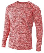 A4 Adult Space Dye Long Sleeve Raglan T-Shirt