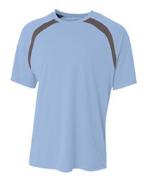 A4 Boy's Spartan Short Sleeve Color Block Crew Neck T-Shirt