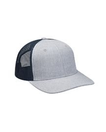 Adams Heather Woven/Soft Mesh Trucker Cap