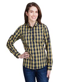 Artisan Collection by Reprime Ladies' Mulligan Check Long-Sleeve Cotton Shirt