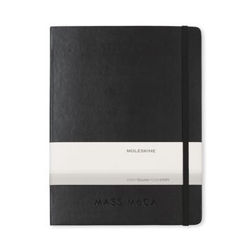Moleskine Hard Cover X-Large Double Layout 96 Sheet Notebook - 0.5" W x 9.75" H x 7.5" L