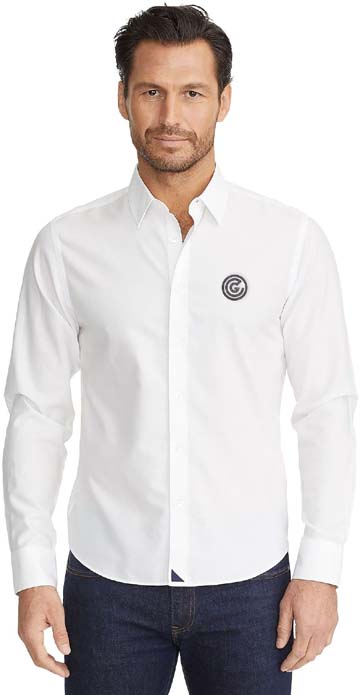 UNTUCKit Men's Las Cases Regular Fit 100% Cotton Long Sleeve Dress Shirt - Wrinkle Free