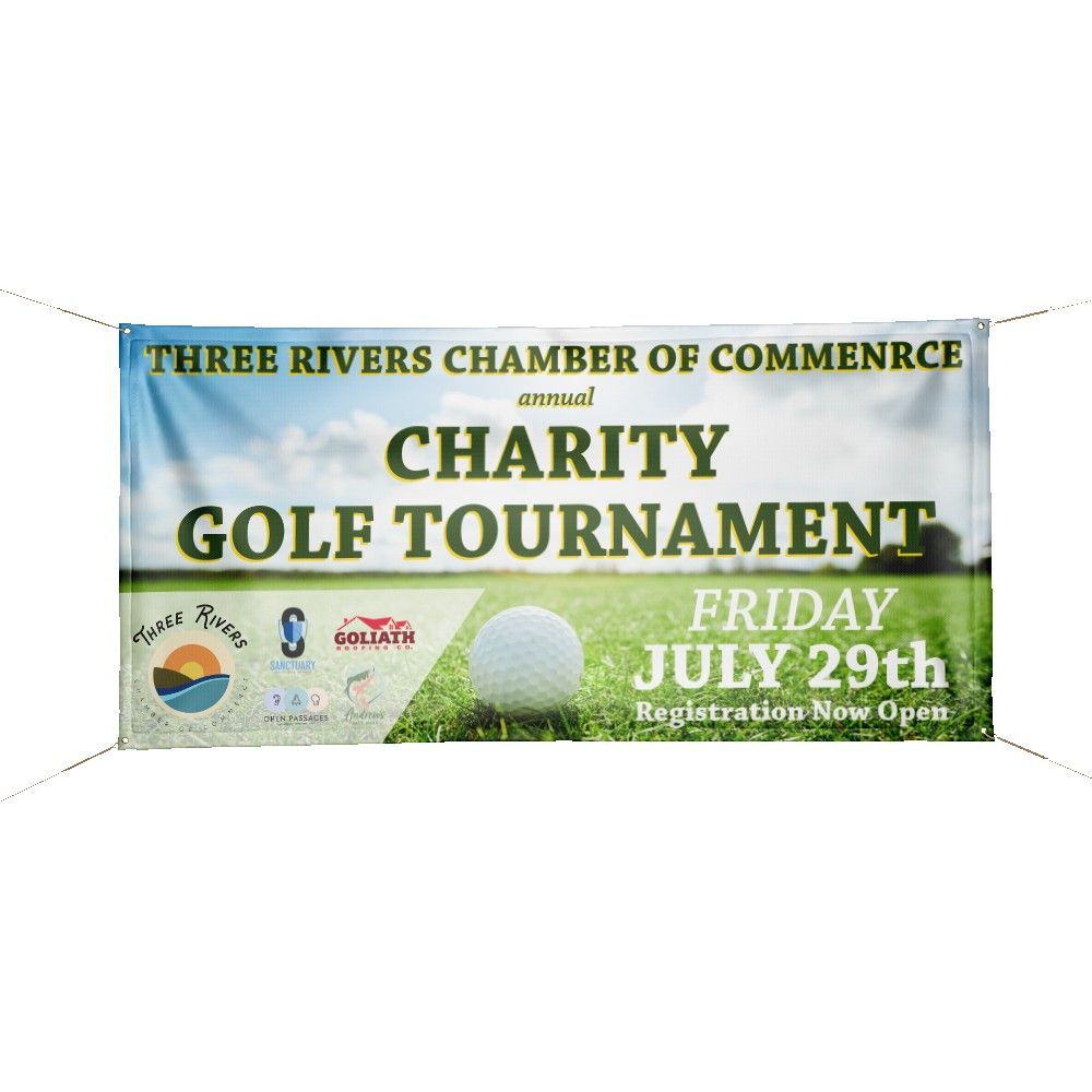 Banner Vinyl With 4 Gromments Full-Color Print on 1 Side - 24" W x 48" D