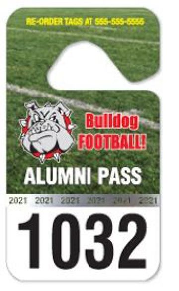 Standard Poly Hang Tag Parking Permit (4-3/4" x 2-3/4" x .015")